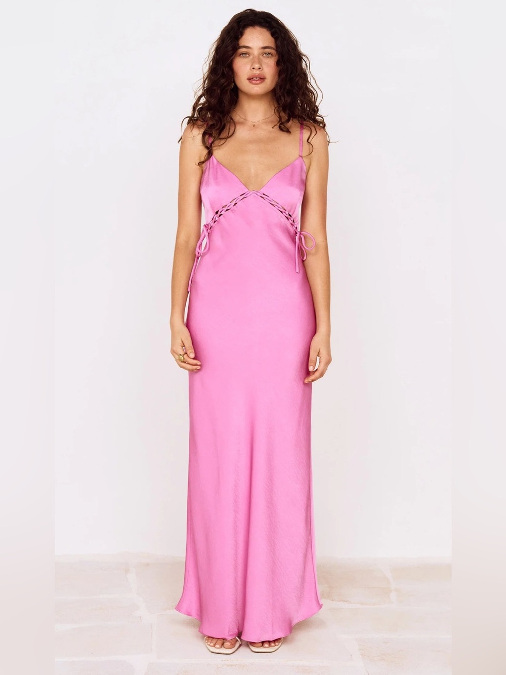CHIARA LACING DETAIL MAXI DRESS